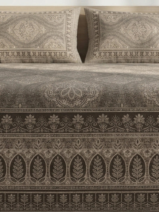 Croff Jaipuri Printed Cotton King Size Bedsheet 93X108