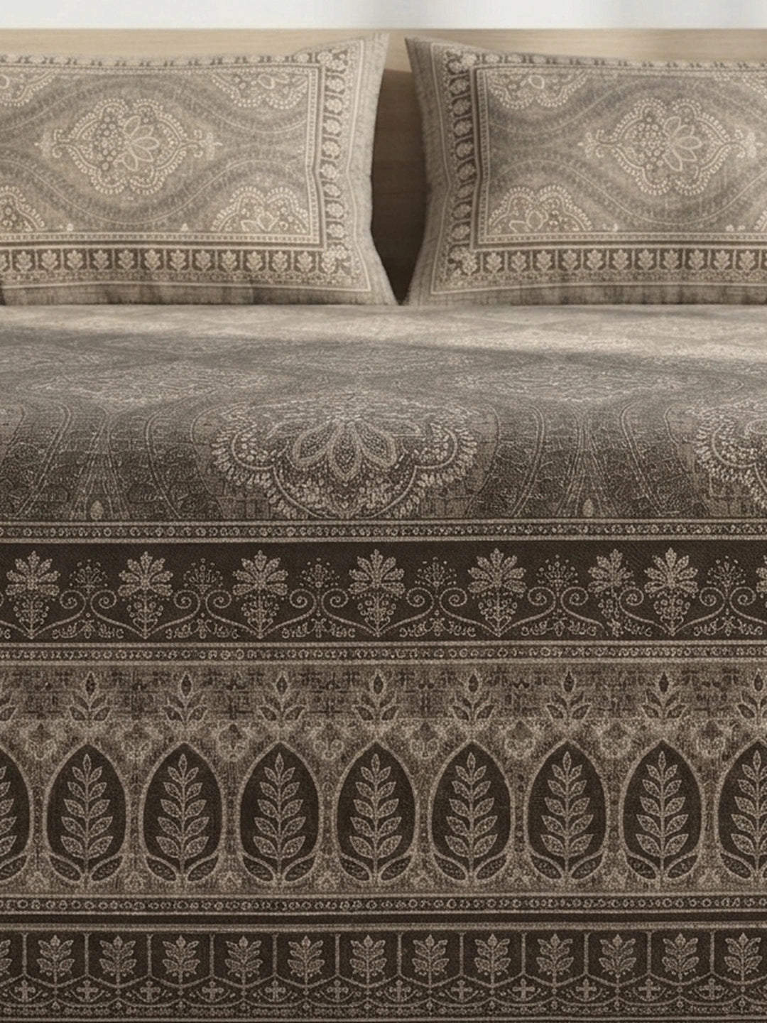Croff Jaipuri Printed Cotton King Size Bedsheet 93X108