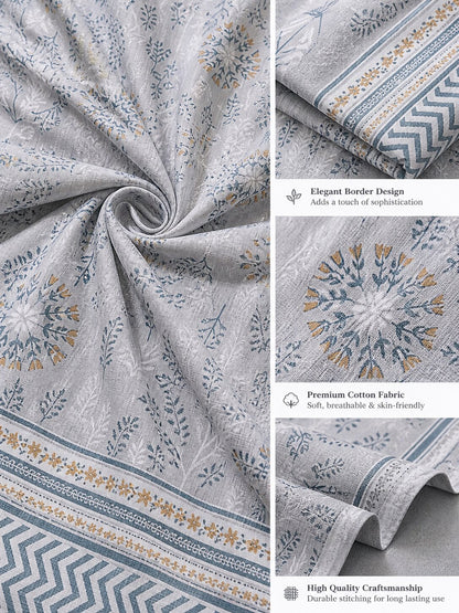 CROFF Premium Cotton Bedsheet King Size (90 x 108 inches) | 2 Pillow Covers Included