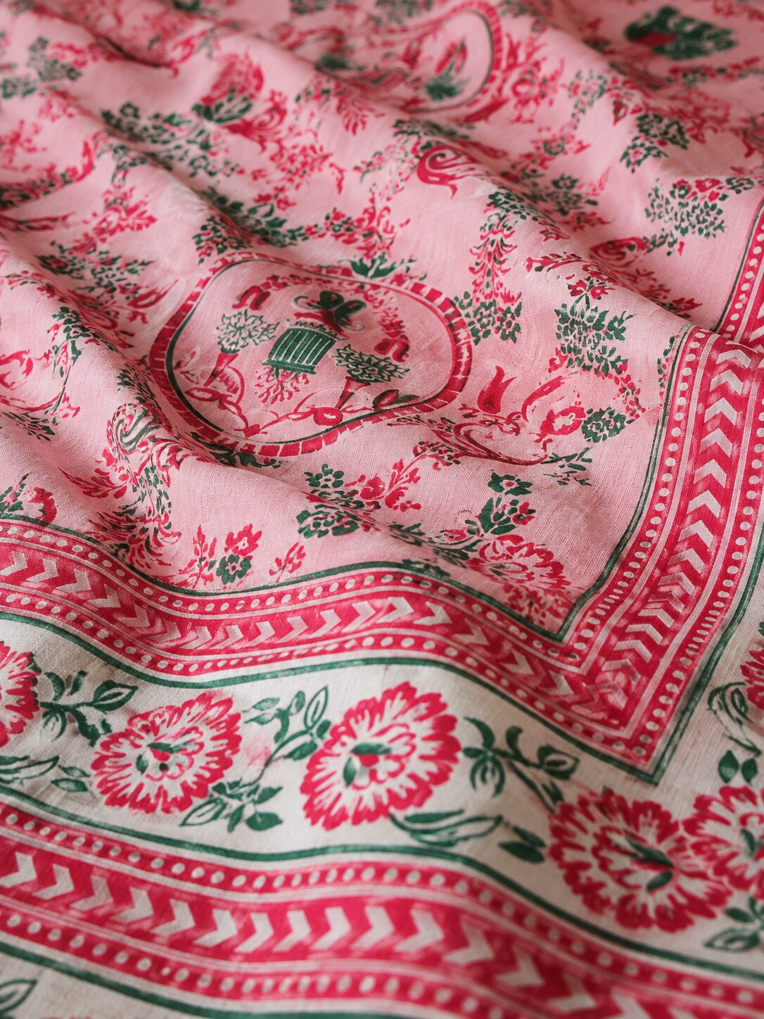 CROFF 100% Pure Cotton King Size Jaipuri Printed Bedsheet with 2 Pillow Covers | Soft & Breathable | 93 × 108 Inches